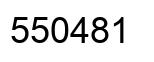 Number 550481 black image