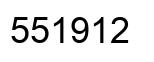 Number 551912 black image