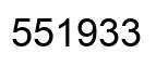 Number 551933 black image