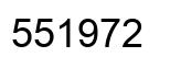 Number 551972 black image