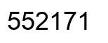 Number 552171 black image