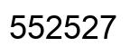 Number 552527 black image