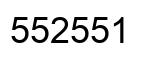 Number 552551 black image