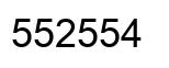 Number 552554 black image