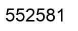 Number 552581 black image