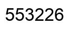 Number 553226 black image