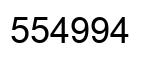 Number 554994 black image