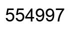 Number 554997 black image