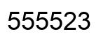 Number 555523 black image