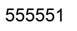 Number 555551 black image
