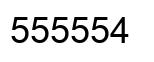 Number 555554 black image