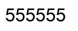 Number 555555 black image