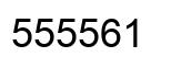 Number 555561 black image