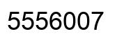 Number 5556007 black image
