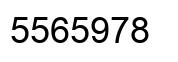 Number 5565978 black image