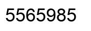 Number 5565985 black image