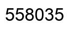 Number 558035 black image