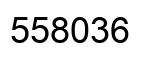 Number 558036 black image