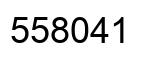 Number 558041 black image
