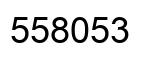 Number 558053 black image