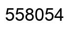 Number 558054 black image