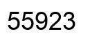 Número 55923 imagen negro
