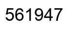 Number 561947 black image