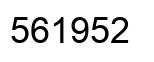 Number 561952 black image