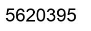 Number 5620395 black image