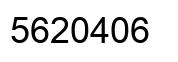 Number 5620406 black image