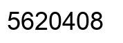 Number 5620408 black image