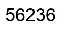 Número 56236 imagen negro