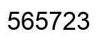 Number 565723 black image