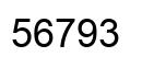 Número 56793 imagen negro