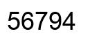 Número 56794 imagen negro
