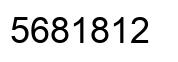 Number 5681812 black image