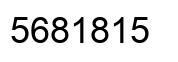 Number 5681815 black image