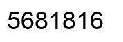Number 5681816 black image