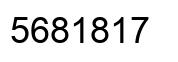 Number 5681817 black image