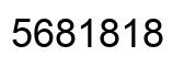 Number 5681818 black image