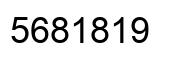 Number 5681819 black image