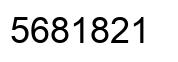 Number 5681821 black image