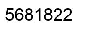 Number 5681822 black image