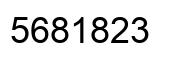 Number 5681823 black image