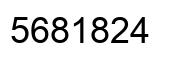 Number 5681824 black image