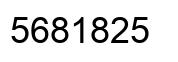 Number 5681825 black image