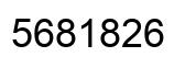Number 5681826 black image