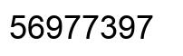 Number 56977397 black image