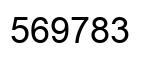 Number 569783 black image