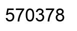 Number 570378 black image